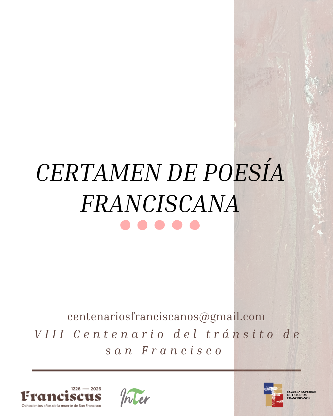 CERTAMEN DE POESÍA FRANCISCANA